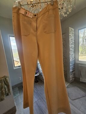 Nanette Lepore Cream Trousers with Button Accent